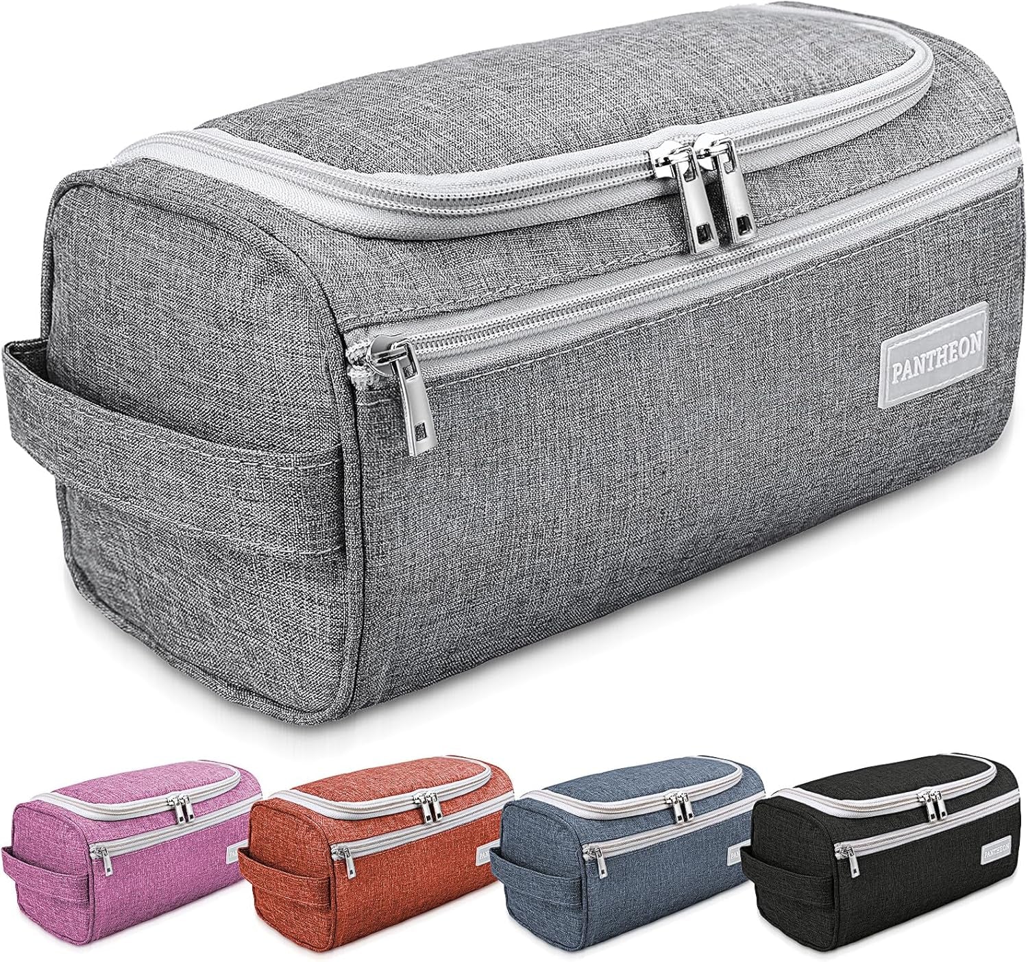 Travel Toiletry Bag for Men and Women, Travel Bag for Toiletries, Valentines Day Gifts for Men, Travel Bathroom Bag, Mens Travel Bag Hanging Toiletry Organizer Toiletry Kit (Gray)