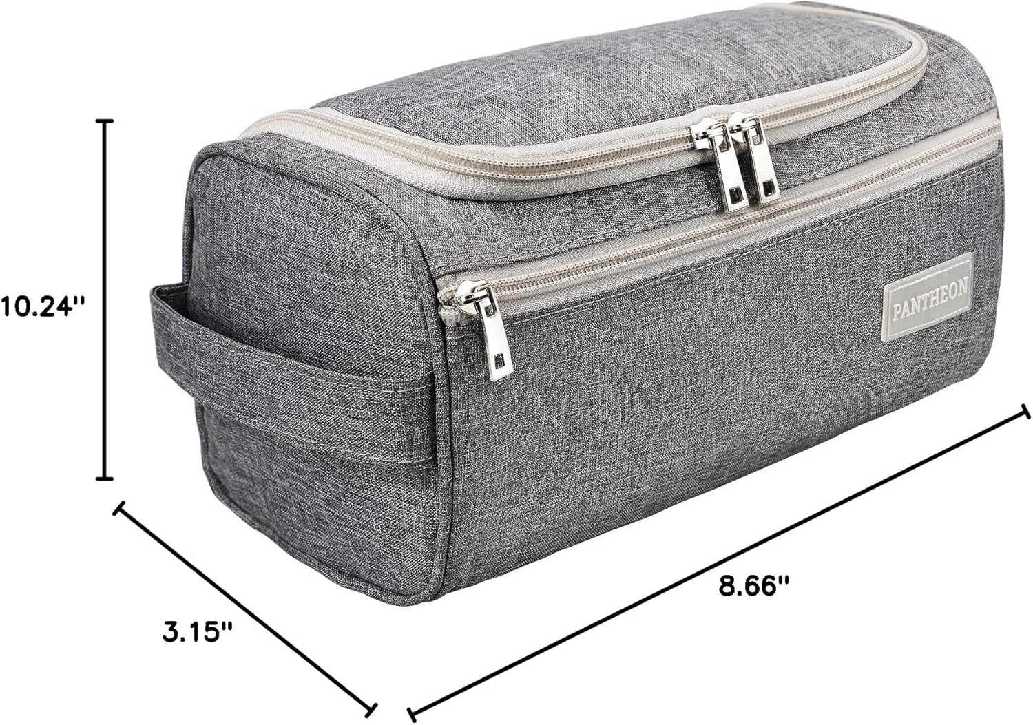 Travel Toiletry Bag for Men and Women, Travel Bag for Toiletries, Valentines Day Gifts for Men, Travel Bathroom Bag, Mens Travel Bag Hanging Toiletry Organizer Toiletry Kit (Gray)