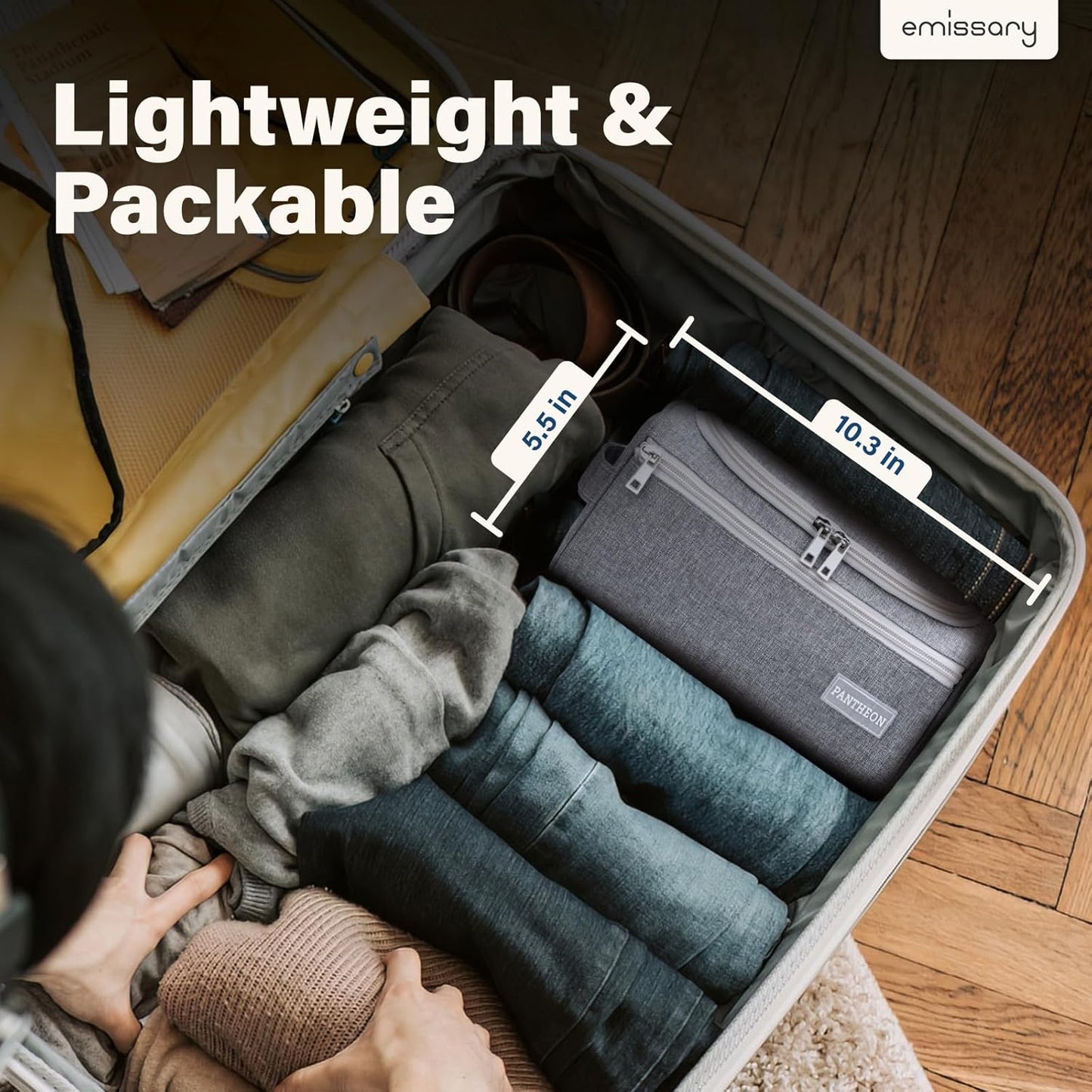 Travel Toiletry Bag for Men and Women, Travel Bag for Toiletries, Valentines Day Gifts for Men, Travel Bathroom Bag, Mens Travel Bag Hanging Toiletry Organizer Toiletry Kit (Gray)